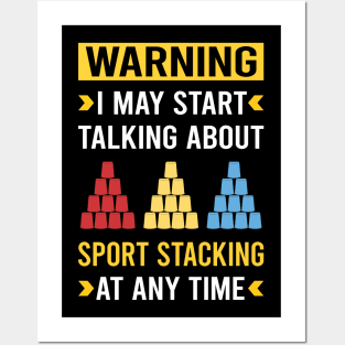 Warning Sport Stacking Cup Stacking Speed Stacking Posters and Art